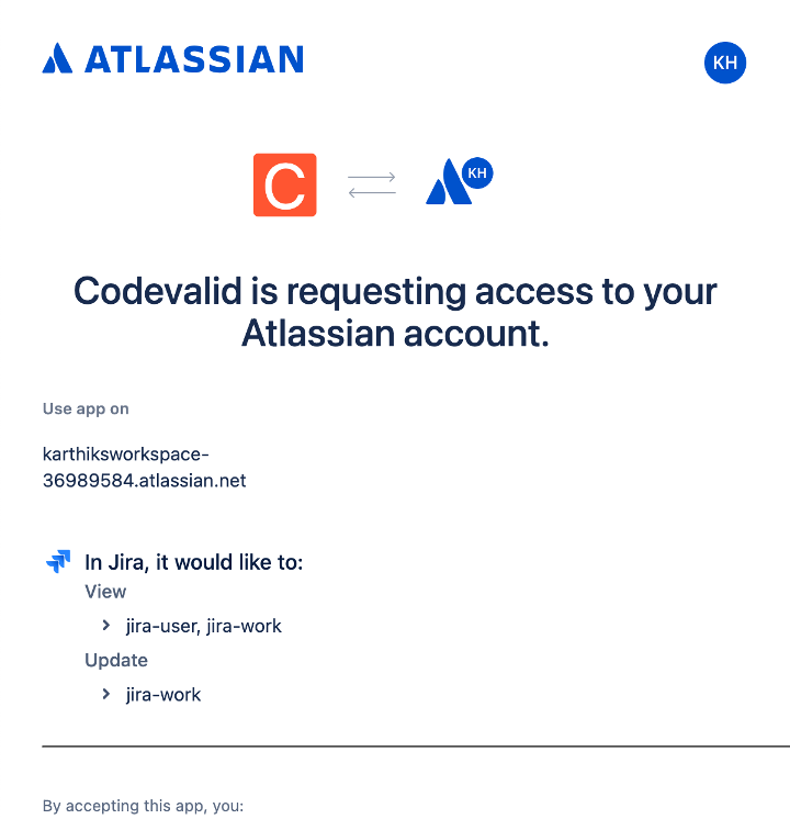 Authorize Atlassian