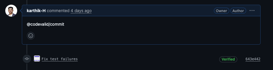 Commit Changes