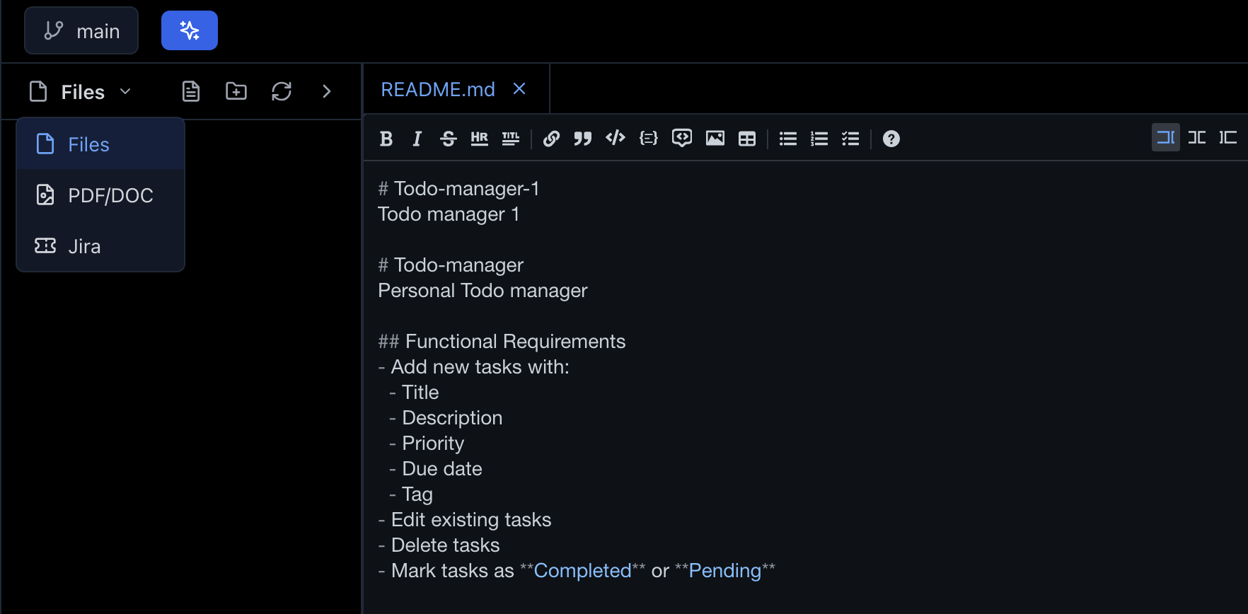 Writing Specification